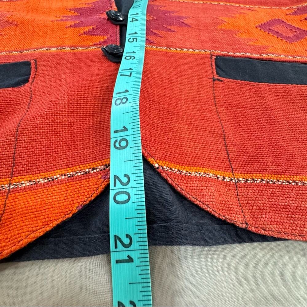 Western Vintage Large Vest Native Indian Woven Medicine Man’s Eye - Picture 12 of 16